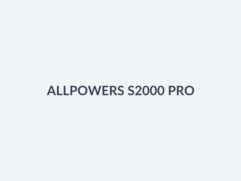 ALLPOWERS S2000 Pro Power Station